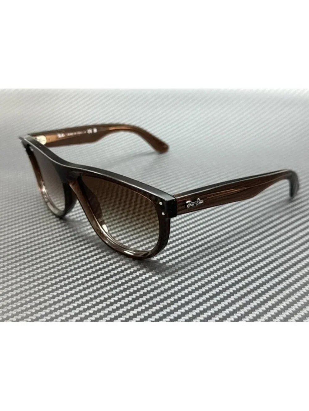 New Ray-Ban Men Transparent Brown Sunglasses 56-18-145